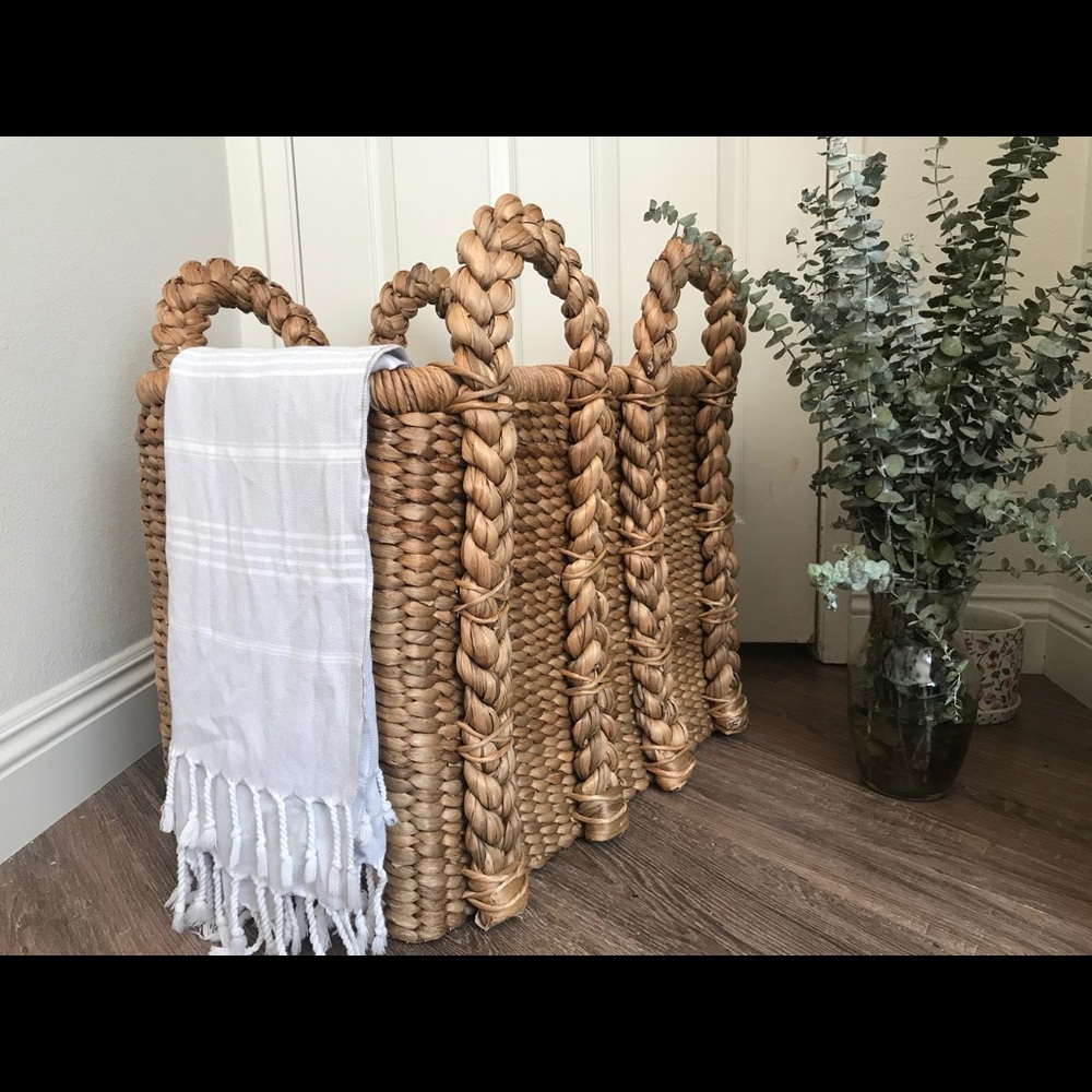S O L D !Boho Hand made woven basket